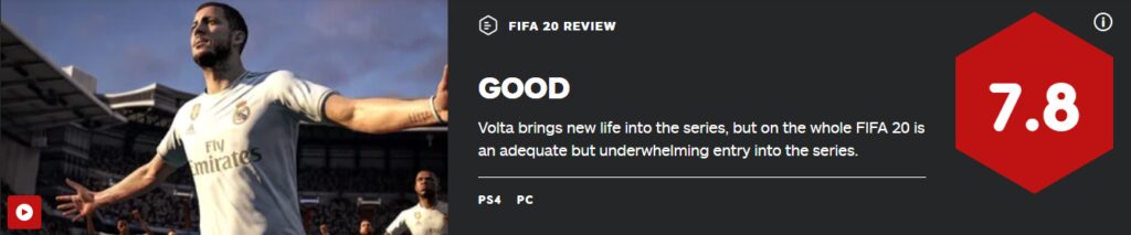 《FIFA20》评分解禁！均分82 街球新模式拯救游戏